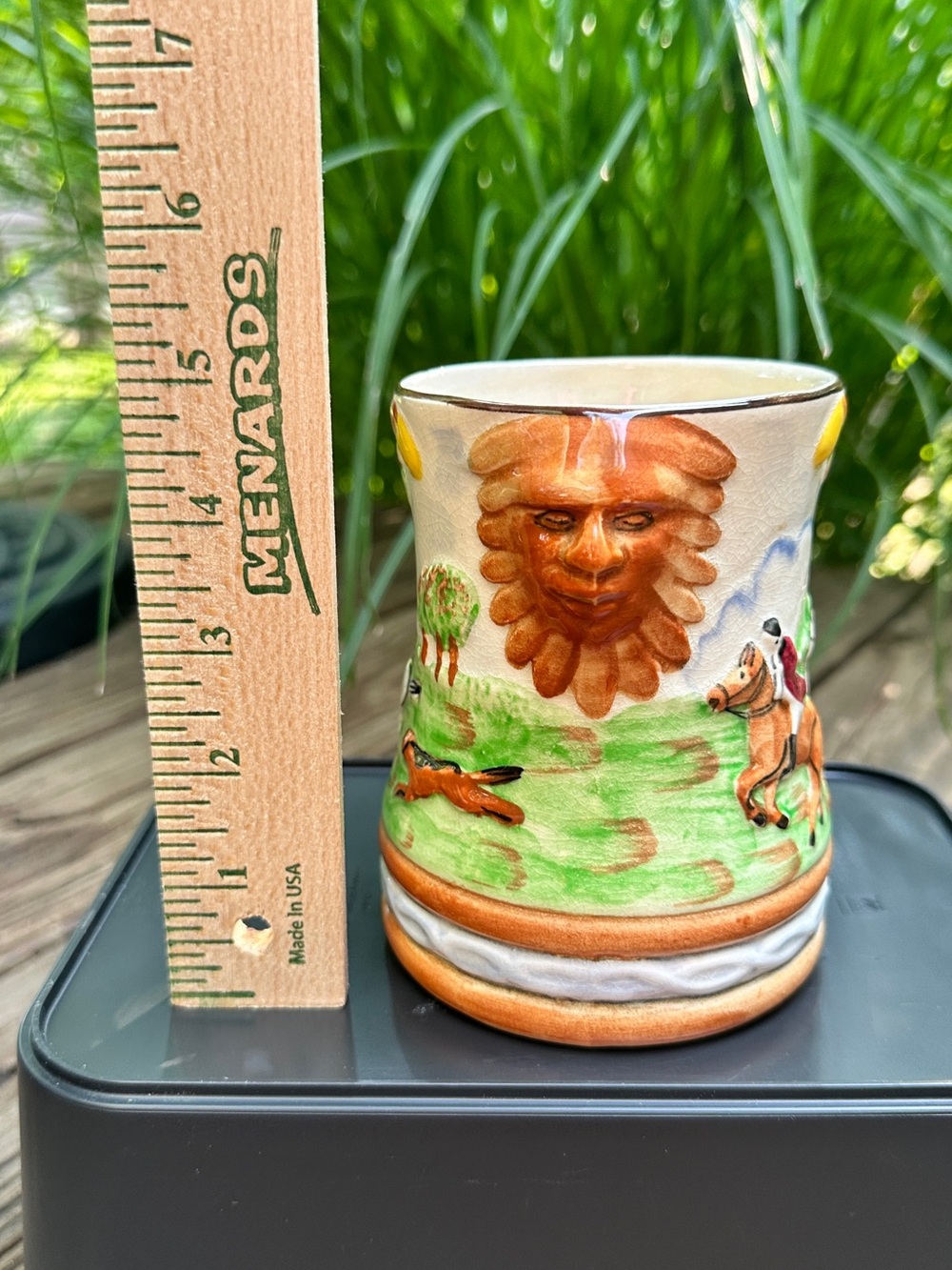 Vintage Lawleys Cheerio! Hand-Painted Ceramic English Hunting Scene Tankard Mug - Picture 9 of 9